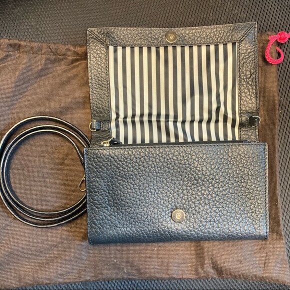 KATE SPADE Wallet Purse Wristlet Leather Striped Lining - Picture 3 of 8